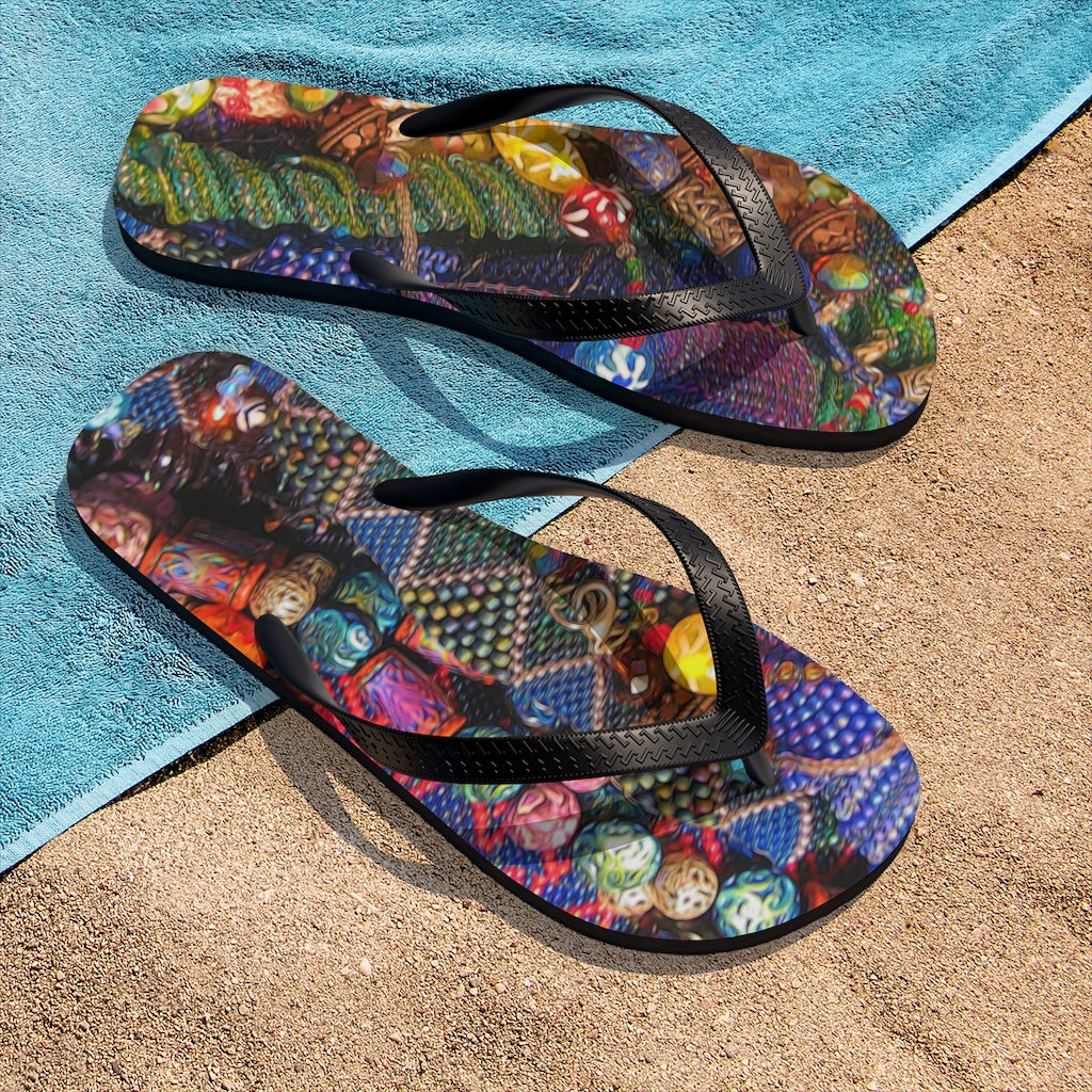 Beaded Jewelry Unisex Flip-Flops