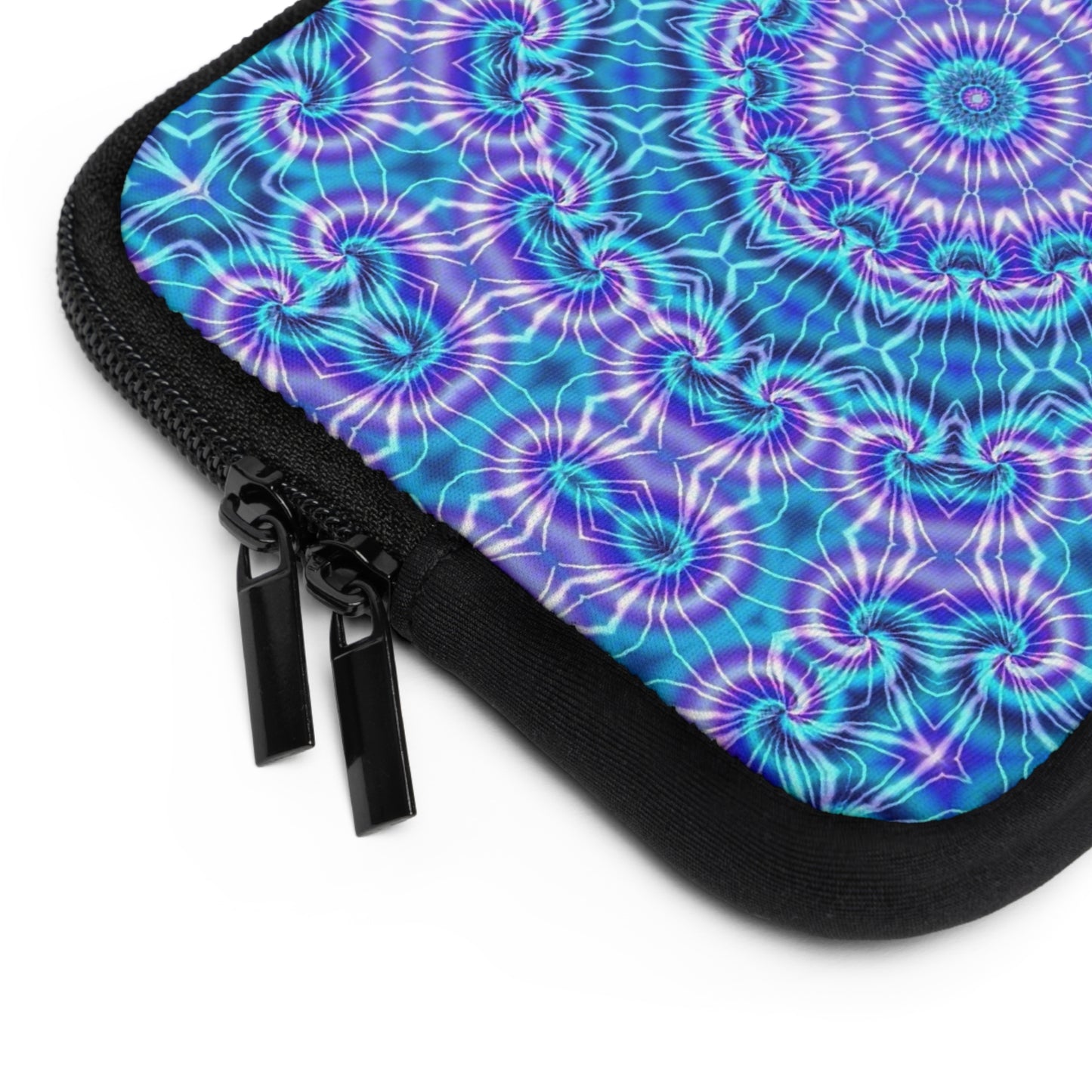 Blue and Purple Tie Dye Kaleidoscope Laptop Sleeve