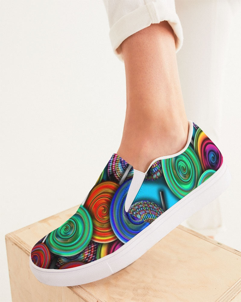 Colorful Lollipops Women's Slip-On Canvas Shoe