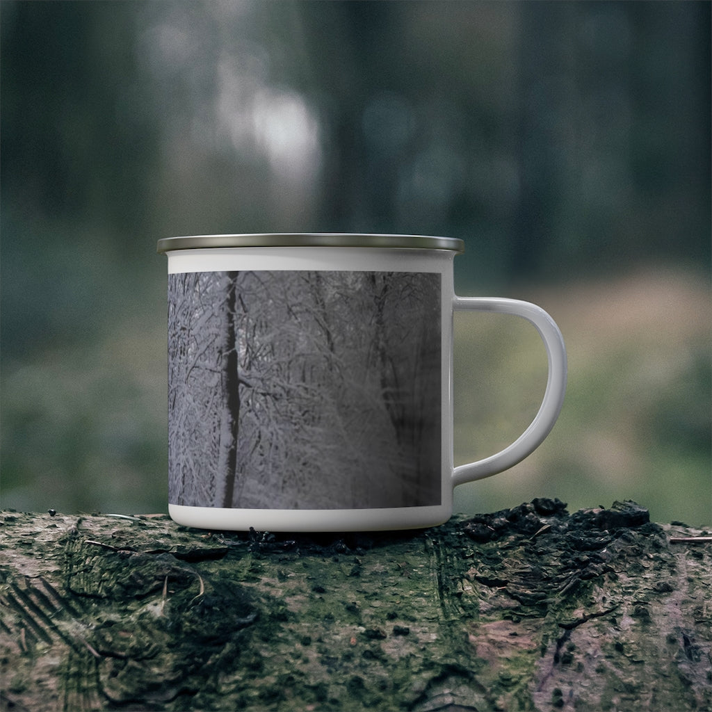 Snowscape Enamel Camping Mug