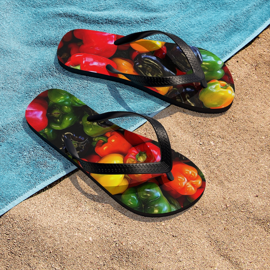 Colorful Bell Peppers Unisex Flip-Flops