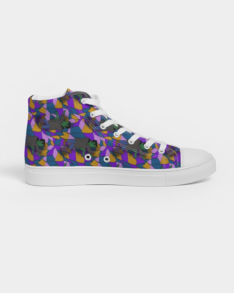 Frankenstein Pattern Women's Hightop Canvas Shoe