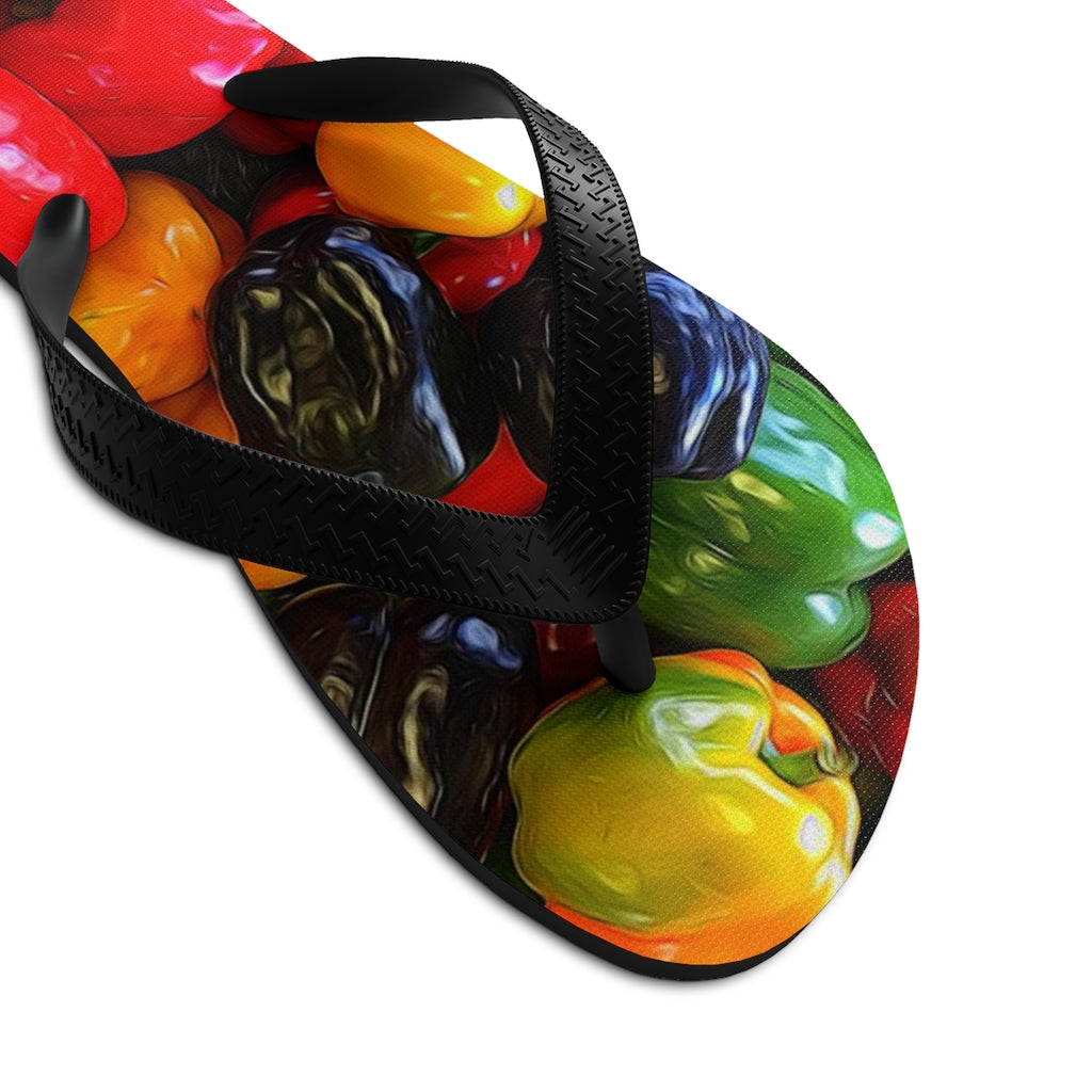 Colorful Bell Peppers Unisex Flip-Flops