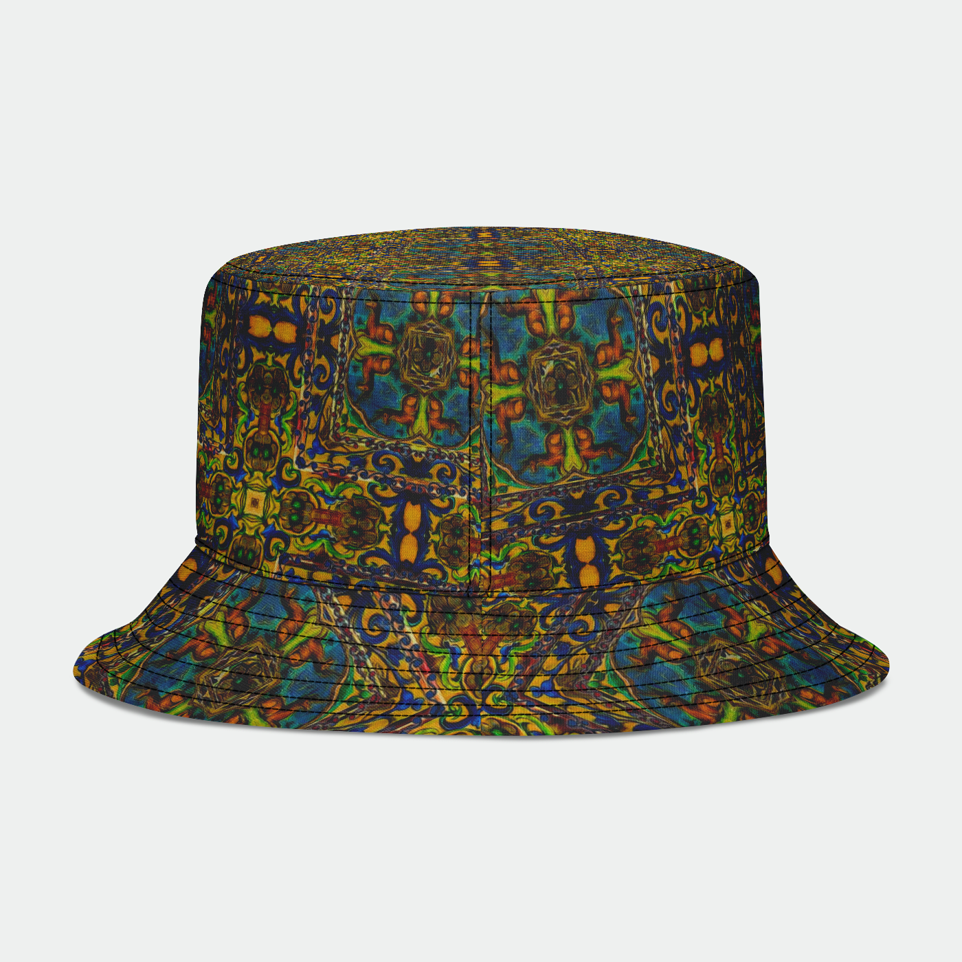 Medieval Unicorn Pattern Bucket Hat