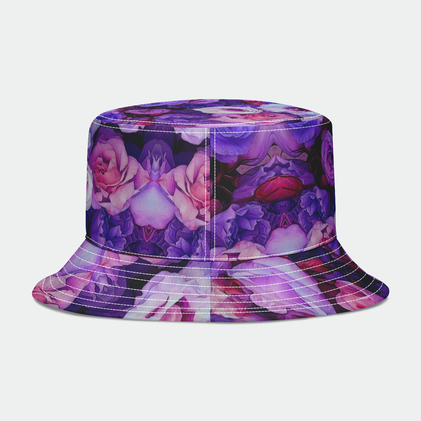 Purple Flower Kaleidoscope Bucket Hat