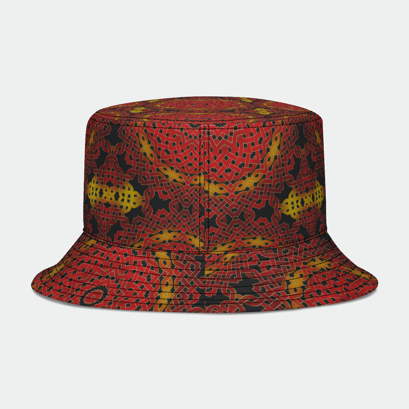 Celtic Orange Spiral Bucket Hat