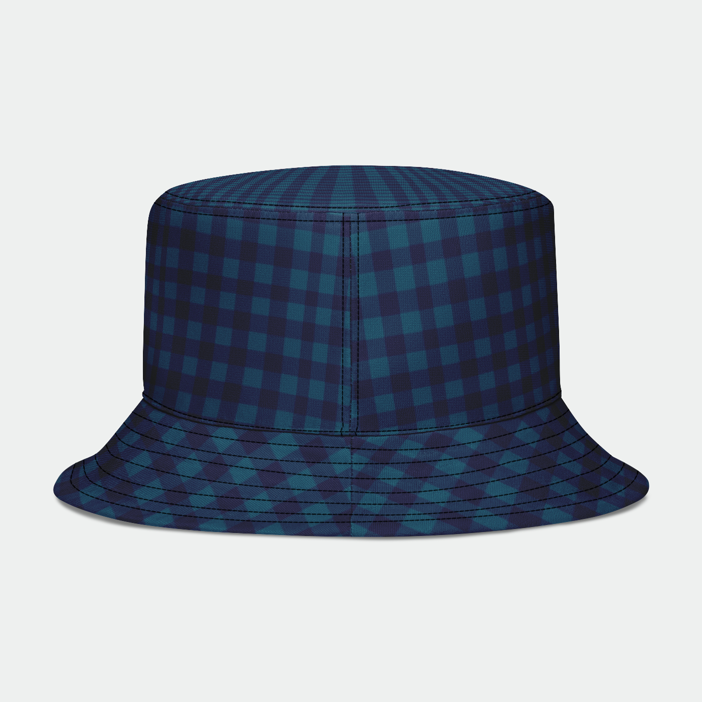 Blue Gingham Bucket Hat