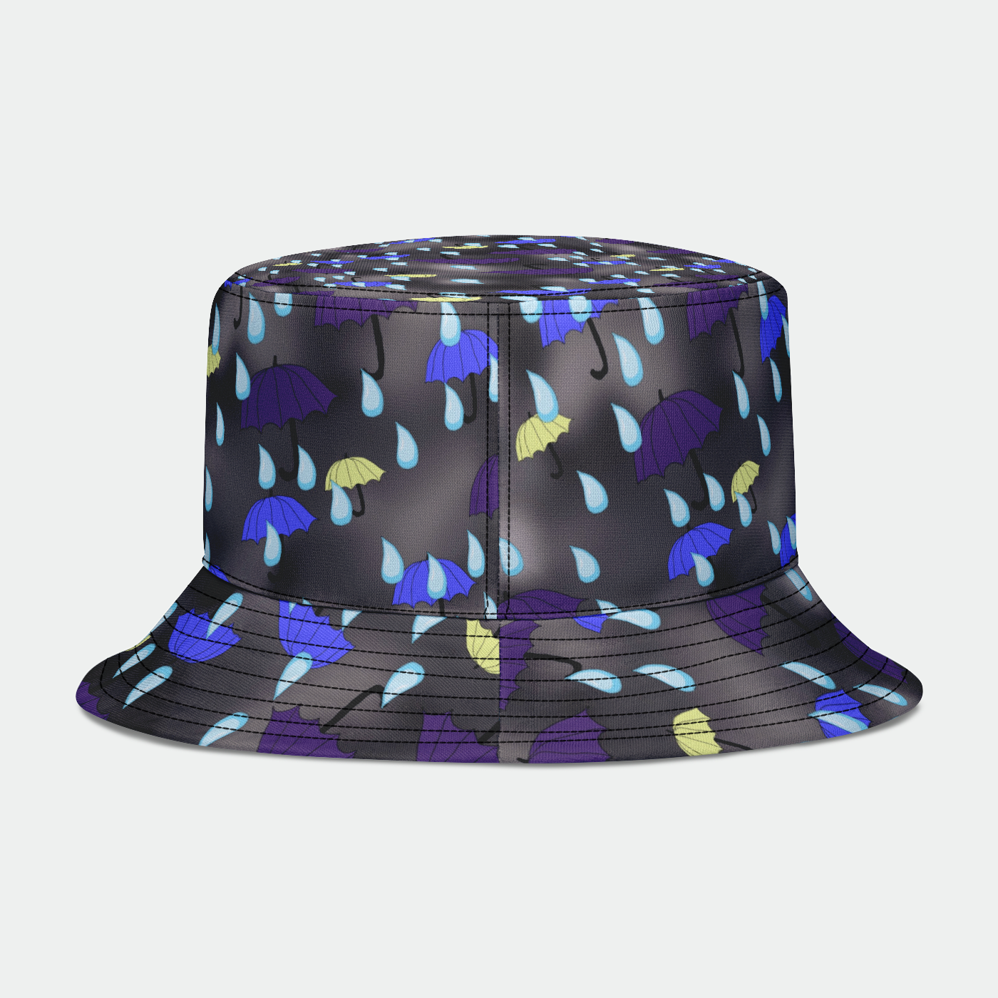 Rain and Umbrellas Bucket Hat