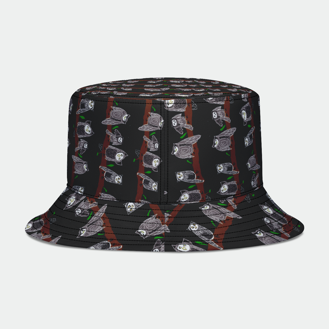 Cute Owl Pattern Bucket Hat