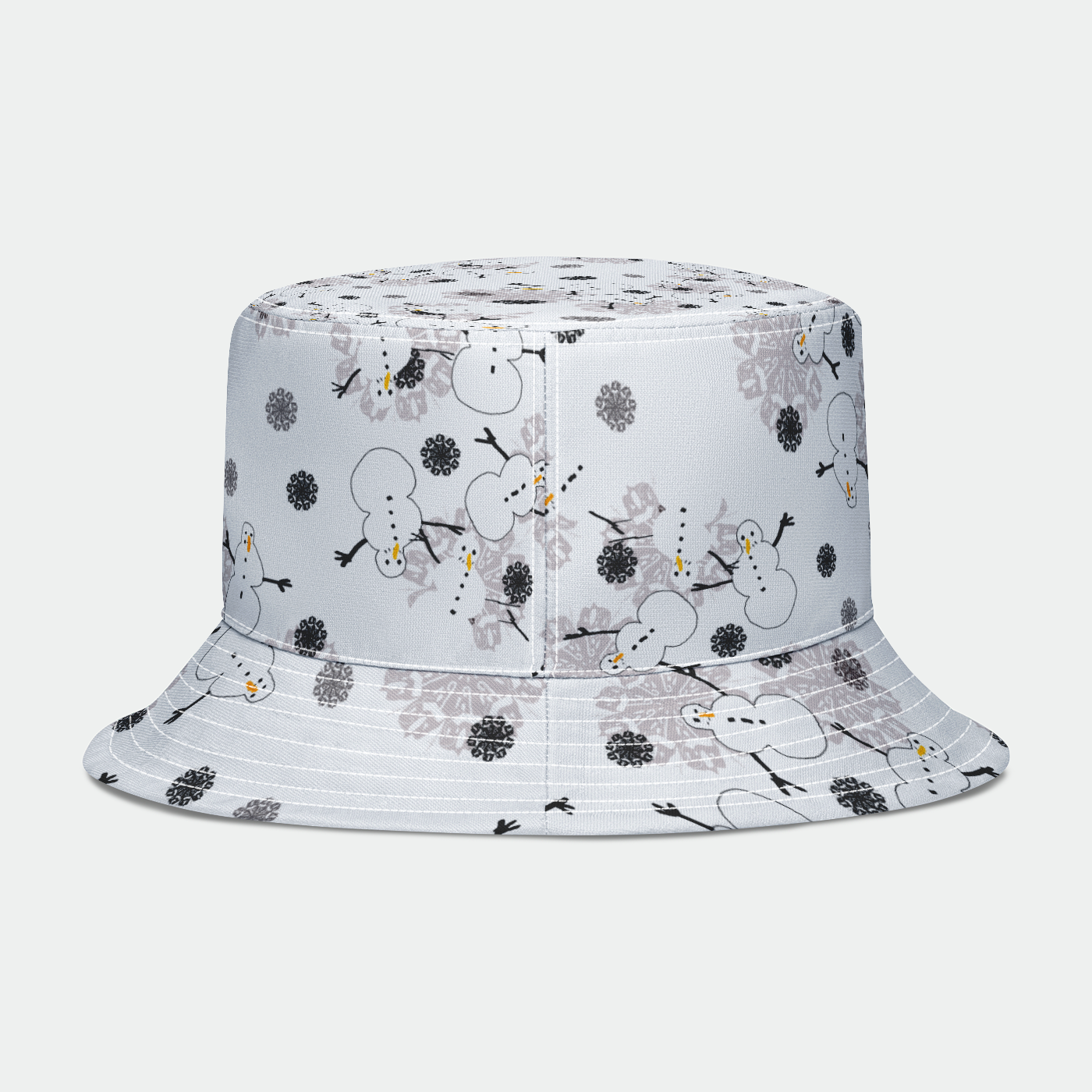 Snowman Pattern  Bucket Hat