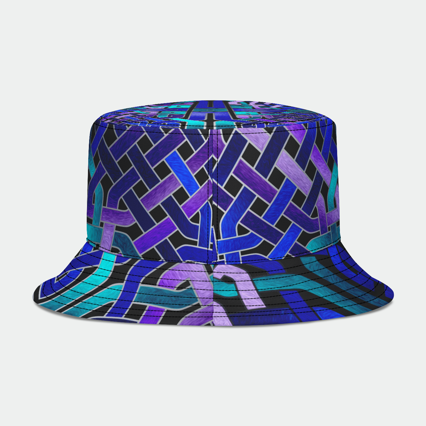 Blue Celtic Knot Square Bucket Hat