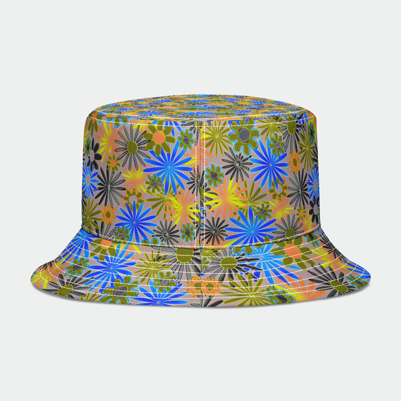 Blue and Gold Daisies  Bucket Hat