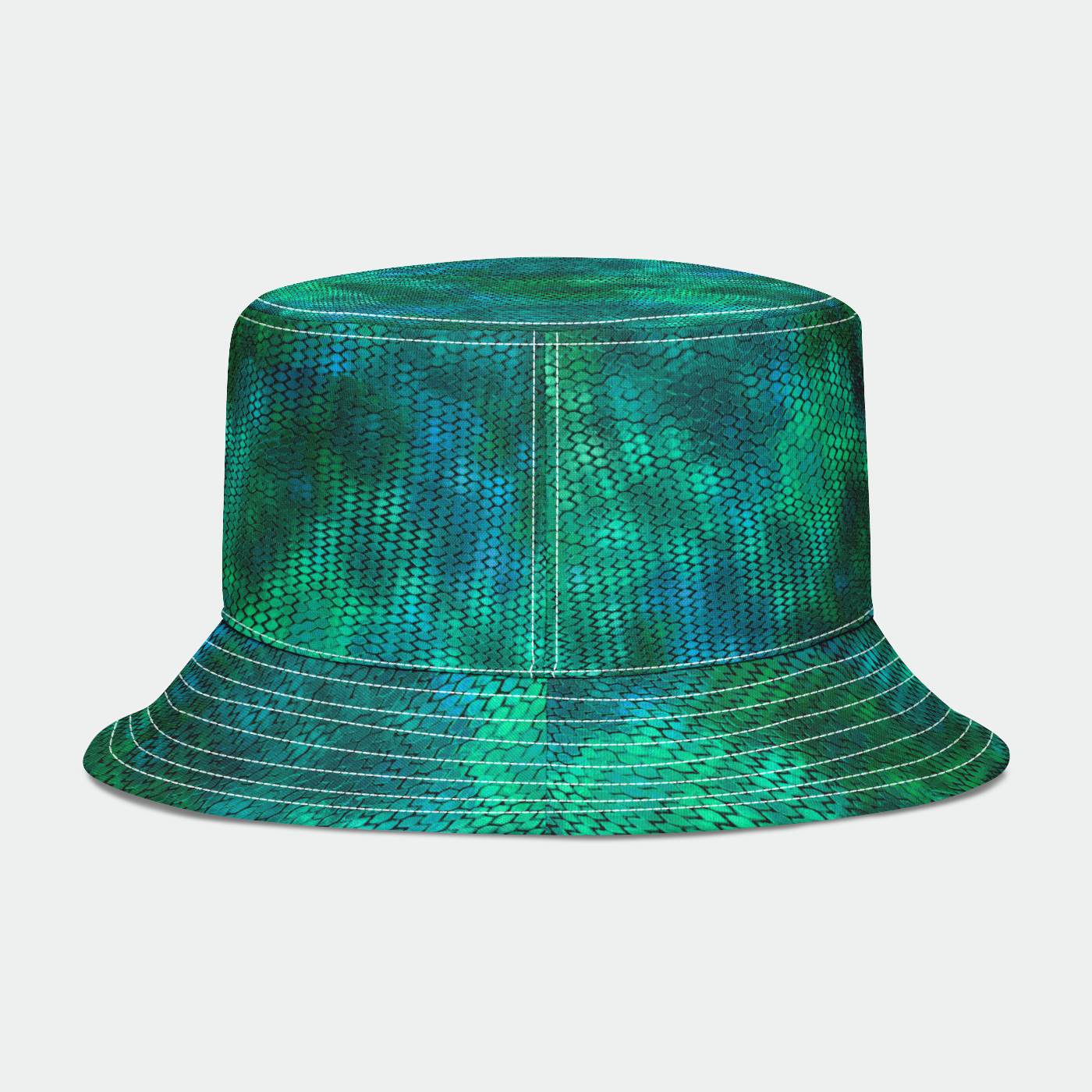 Blue Green Dragon Scales Bucket Hat