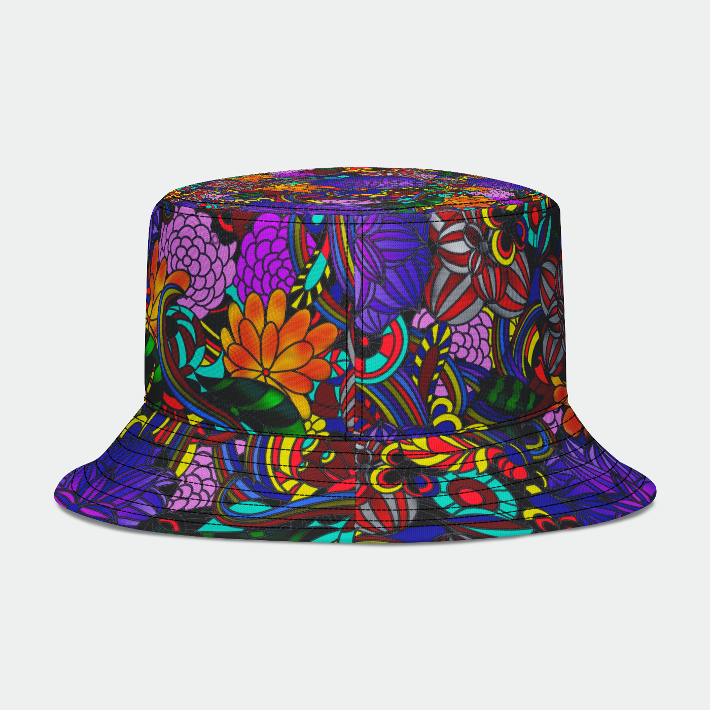 Flowers and Rainbows Bucket Hat