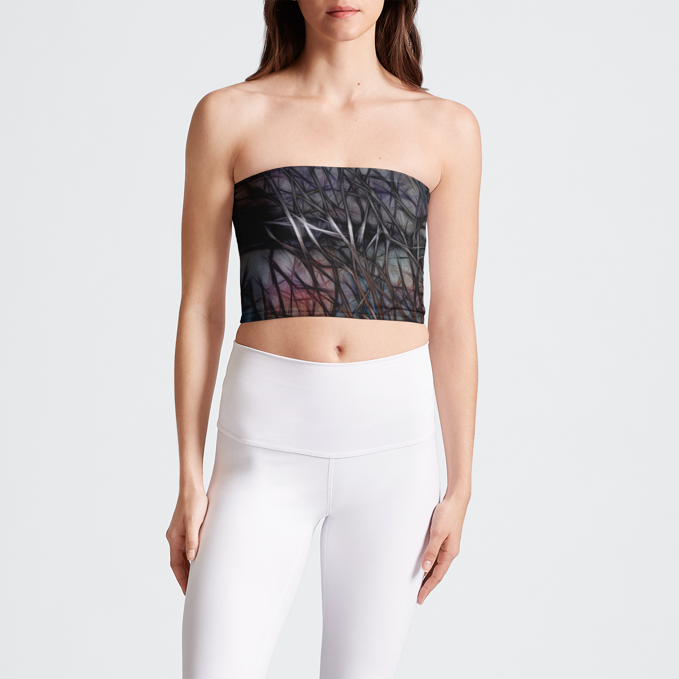 Abstract Sunset Tree Tube Top