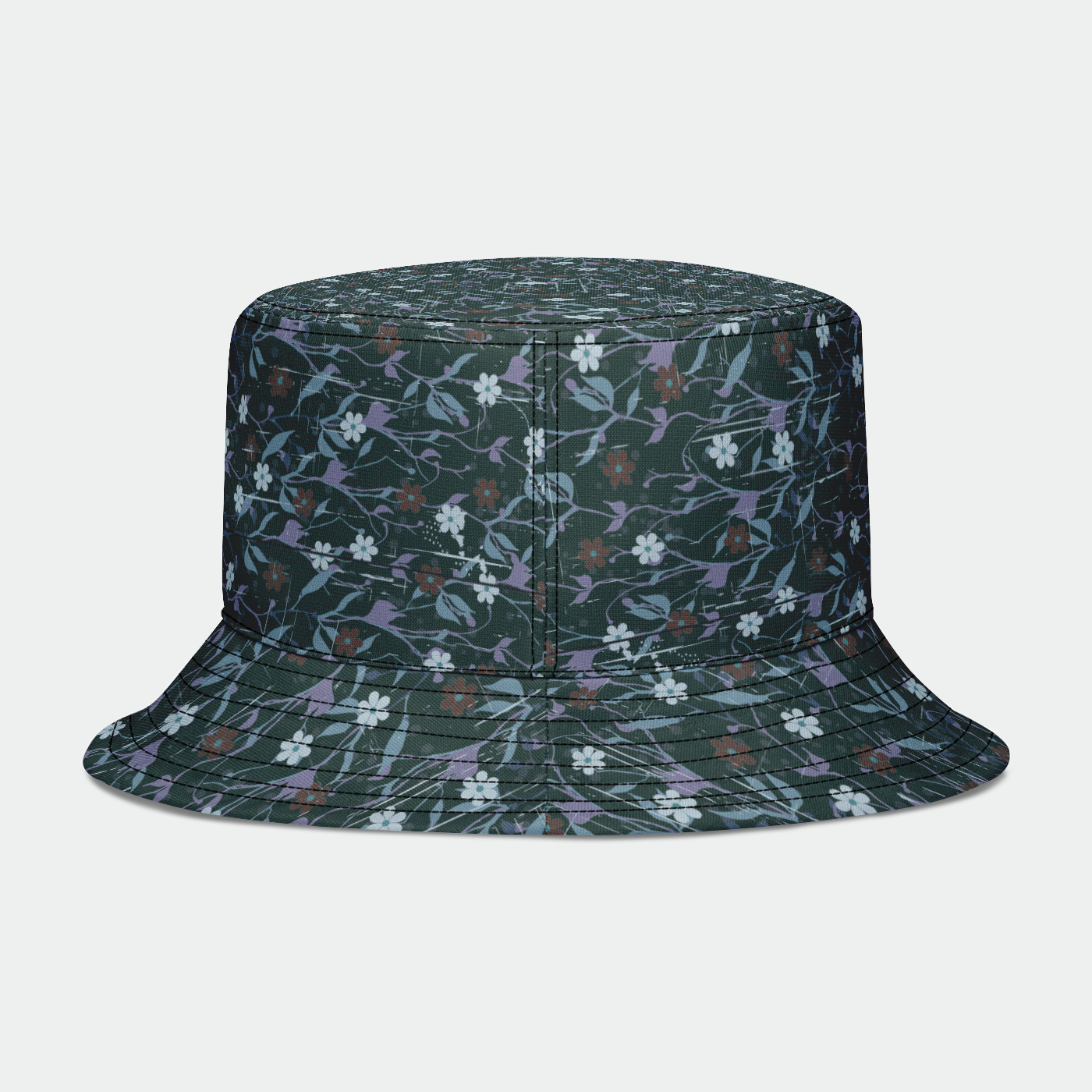 Violets on Gray Bucket Hat