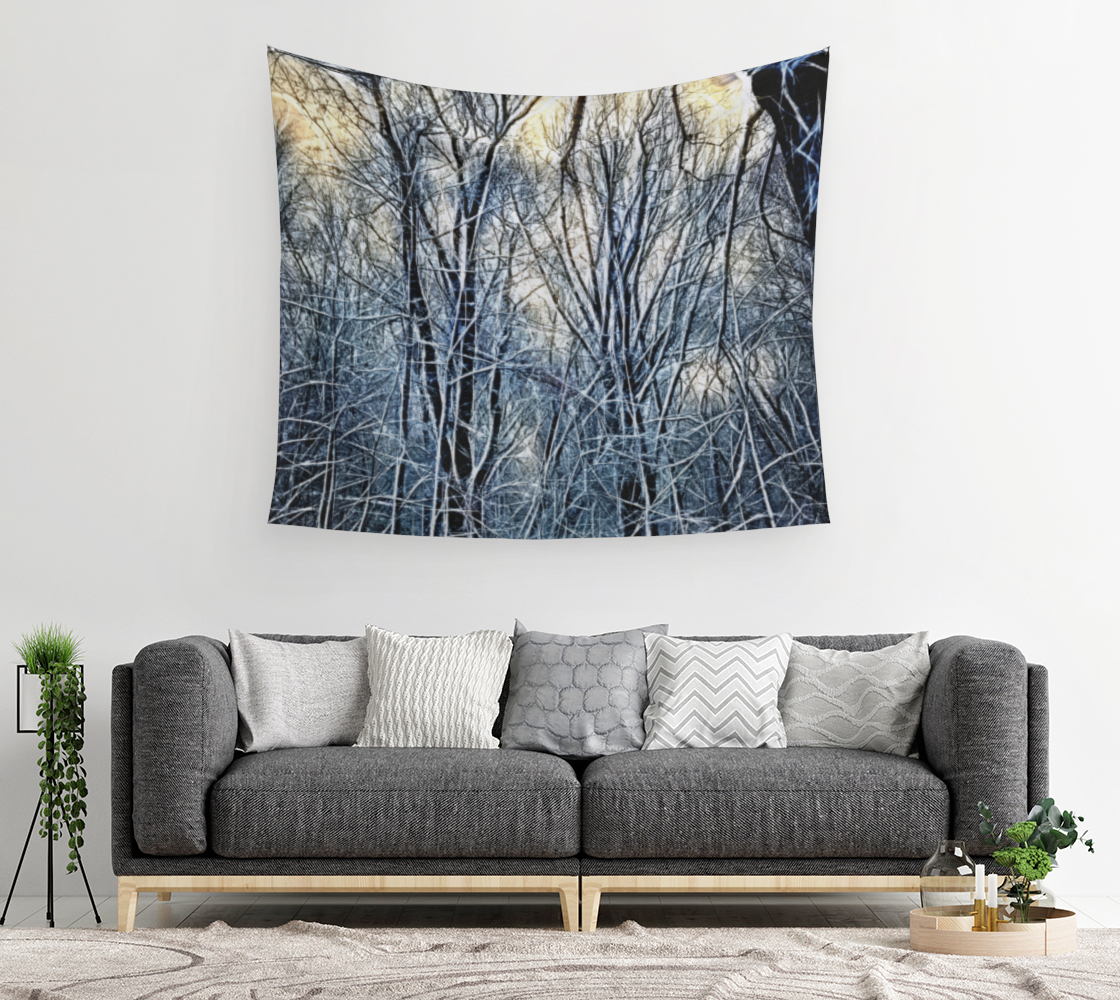 4 Oclock Winter Landscape Tapestry