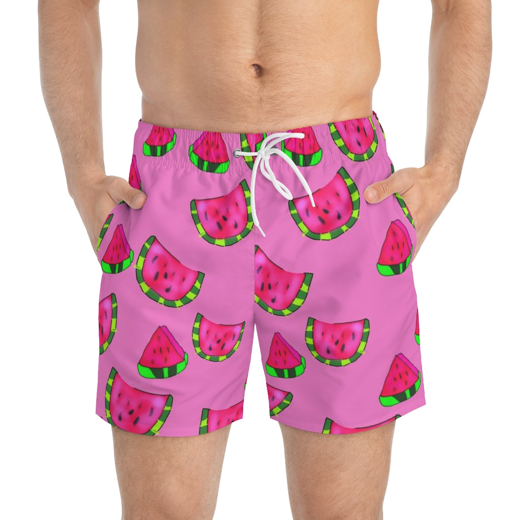 Watermelon Pattern Swim Trunks