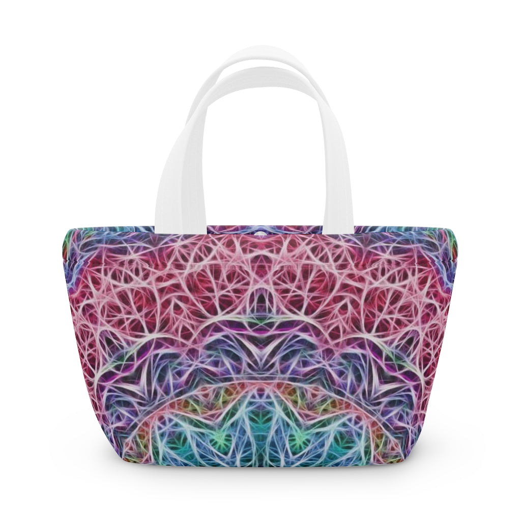 Blue Pink Kaleidoscope Lunch Bag