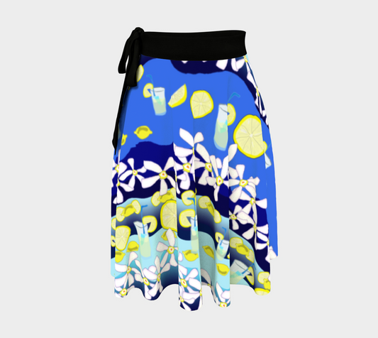 Lemonade Pattern Wrap Skirt