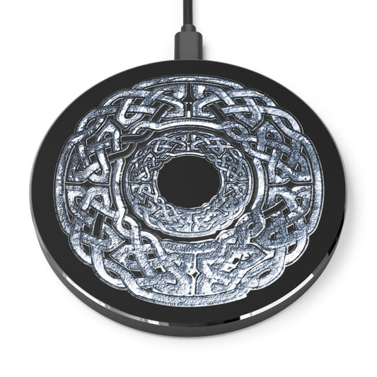 Silver Celtic Knot Circle Wireless Charger