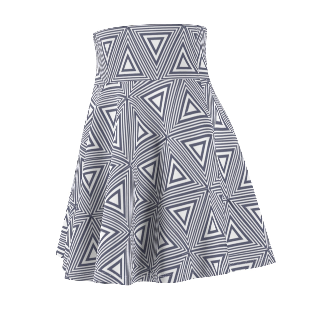 Gray Triangles Women's Skater Skirt