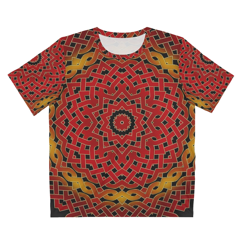 Orange Celtic Spiral Unisex AOP Cut & Sew T-Shirt