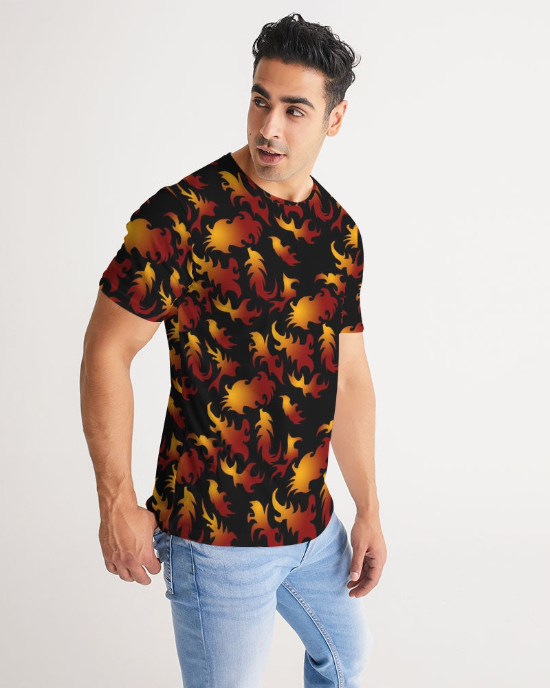 Abstract Flames Pattern  Men's Tee