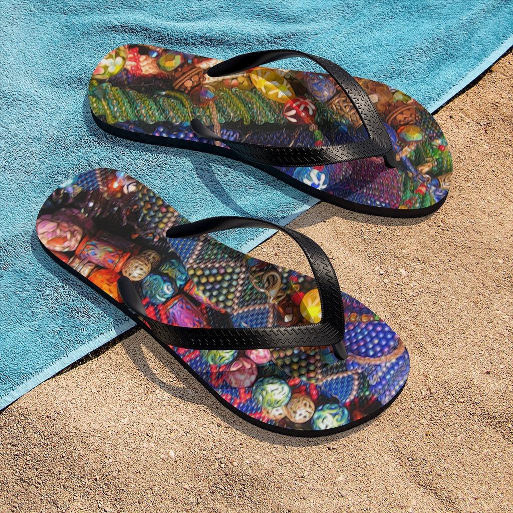 Beaded Jewelry Unisex Flip-Flops