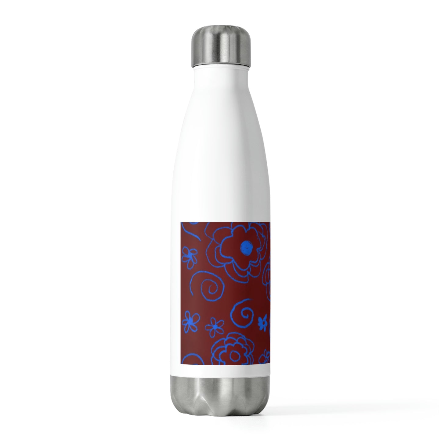 Blue Flower Drawing 20oz Insulated Bottle