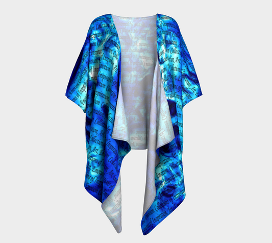 Inspiration In Blue Draped Kimono