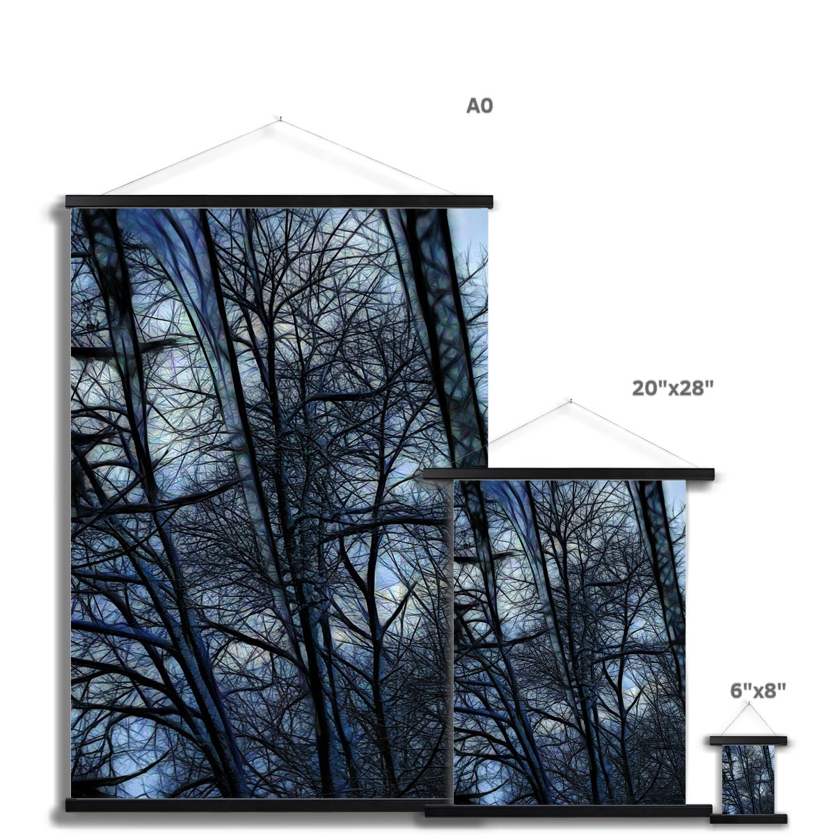 Twilight Icicles Fine Art Print with Hanger