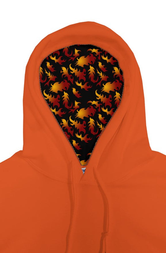 Abstract Flames Pattern gildan pullover hoody