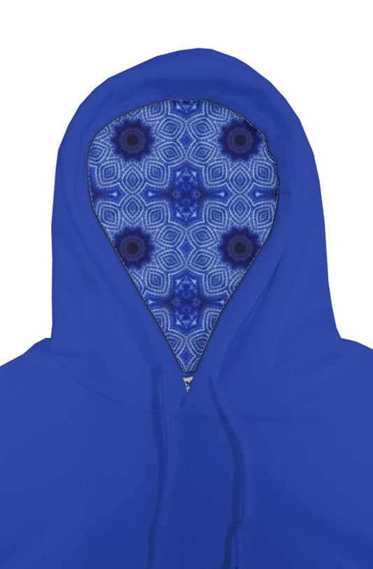 Blue and White Kaleidoscope gildan pullover hoody