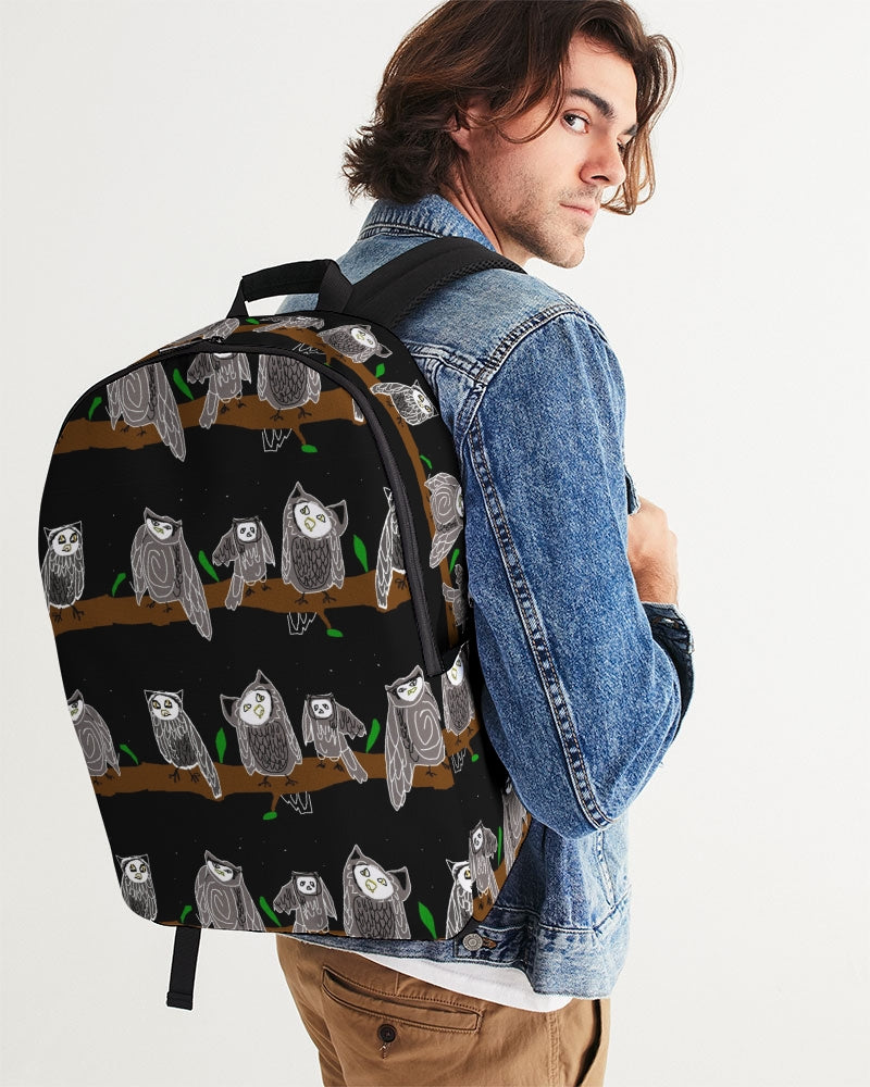 Owls Pattern Large Backpack