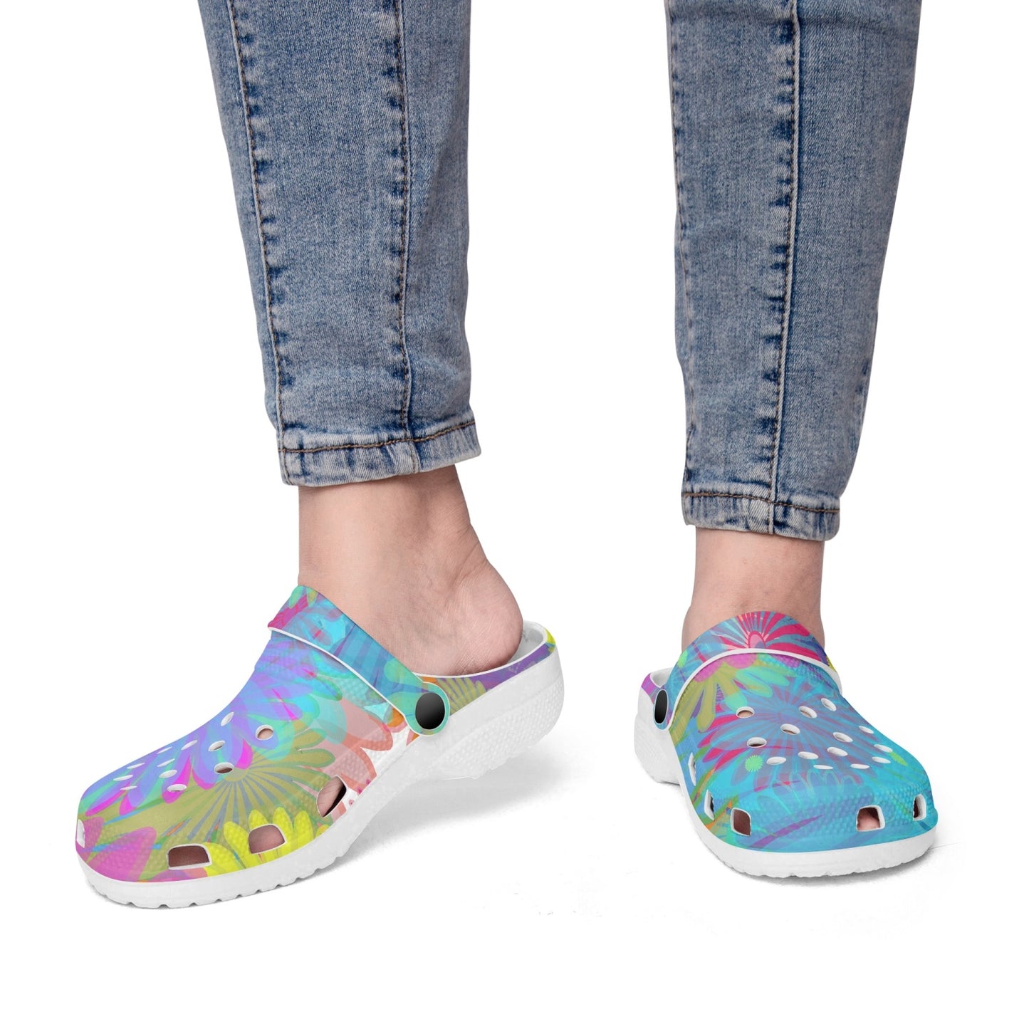 Daisy Festival 413. All Over Printed Clogs