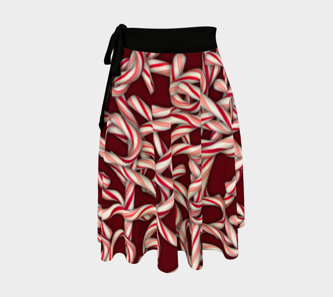Candy Cane Collage Wrap Skirt