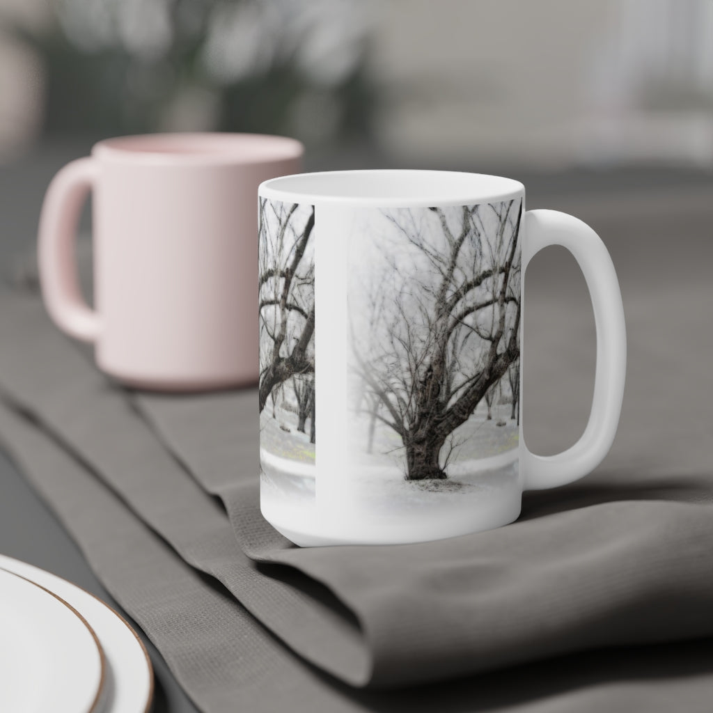 Old Tree On White Ceramic Mugs (11oz\15oz\20oz)