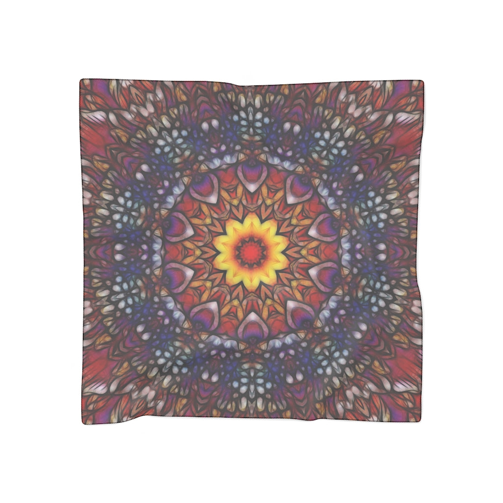 Blue Red Purple Kaleidoscope Poly Scarf