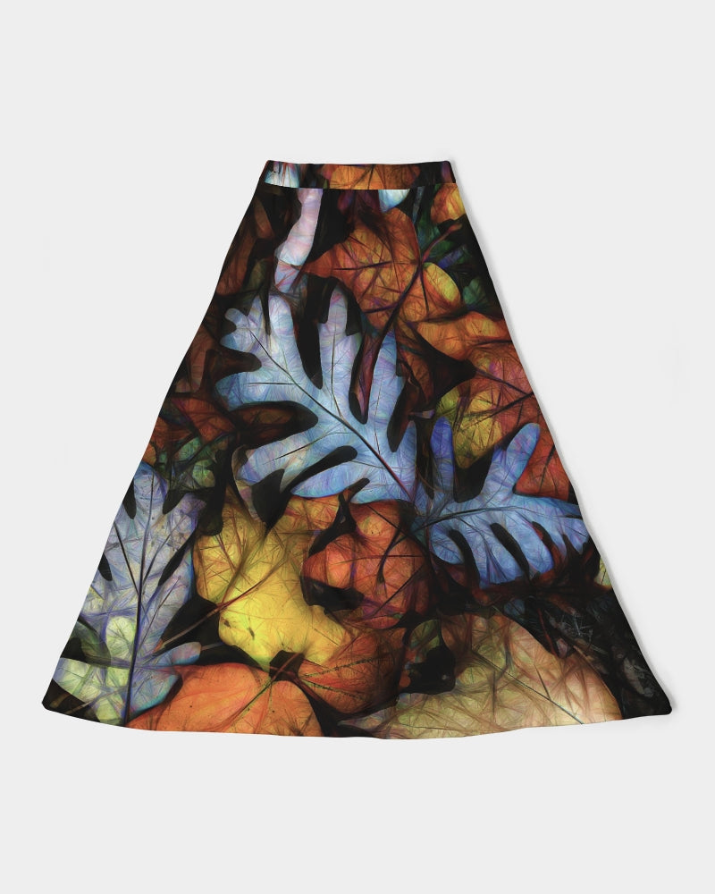 Mid October Leaves Women's A-Line Midi Skirt