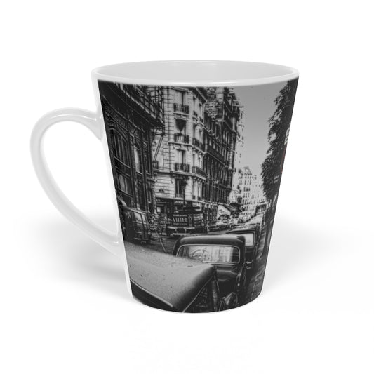 Paris Street 1967 Latte Mug, 12oz
