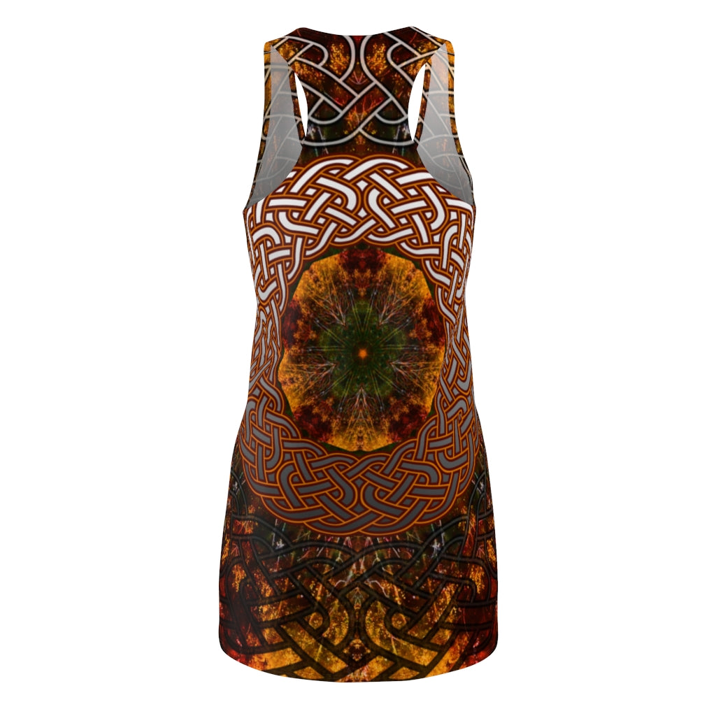 Fall Celtic Knot Women's Cut & Sew Racerback Dress