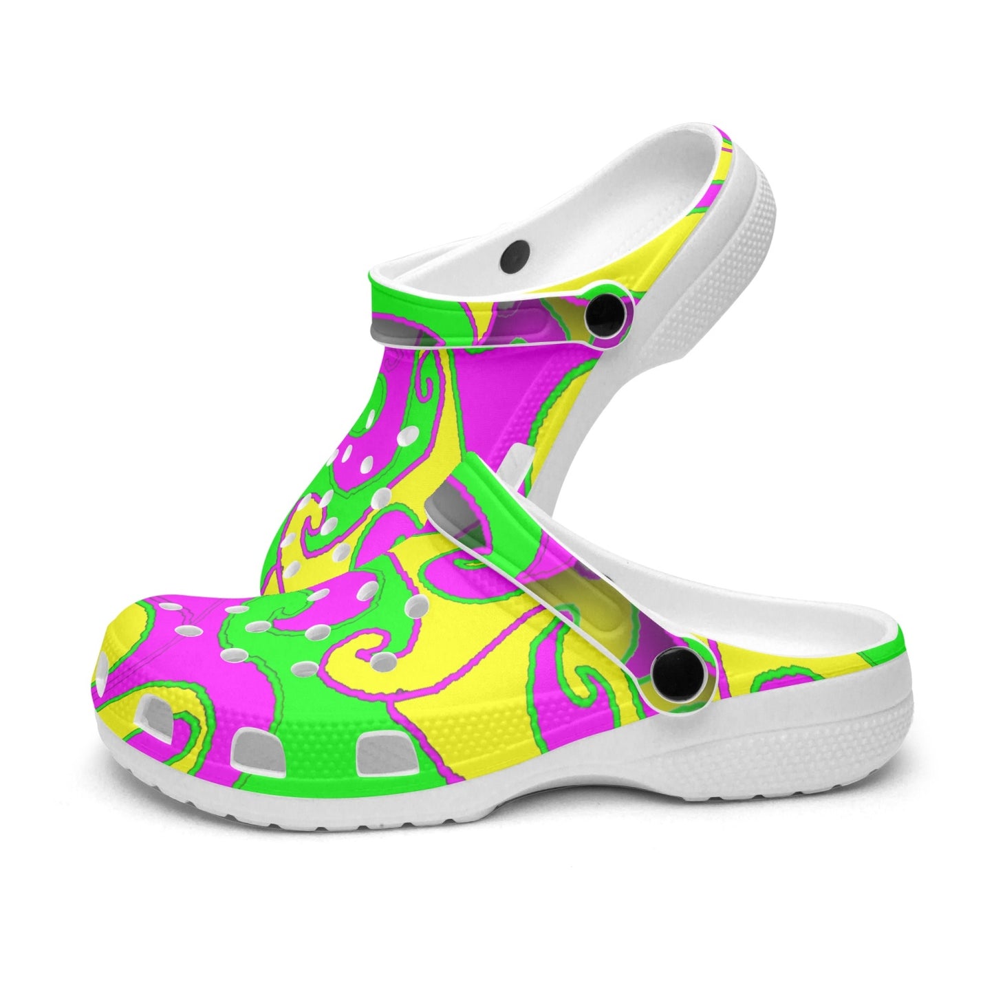 Spring Mandala Pattern 413. All Over Printed Clogs