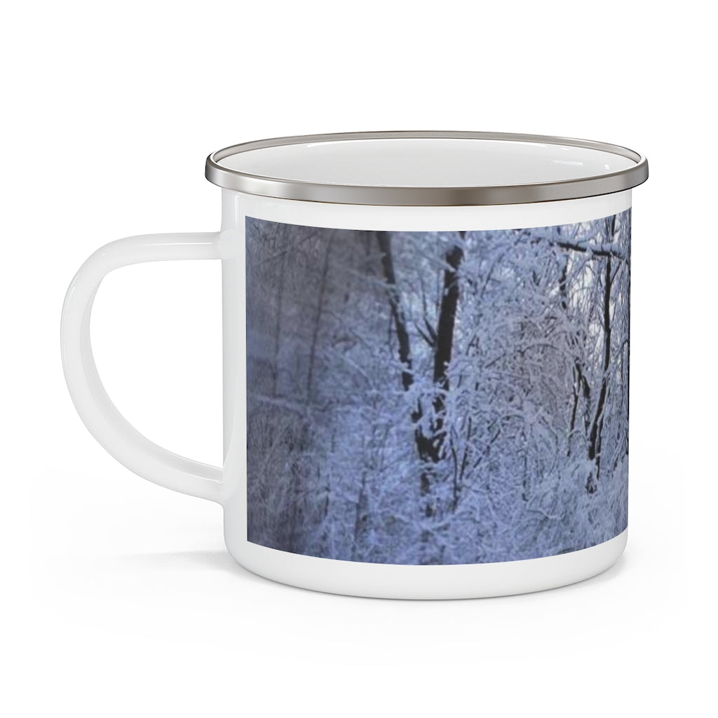 Snowscape Enamel Camping Mug