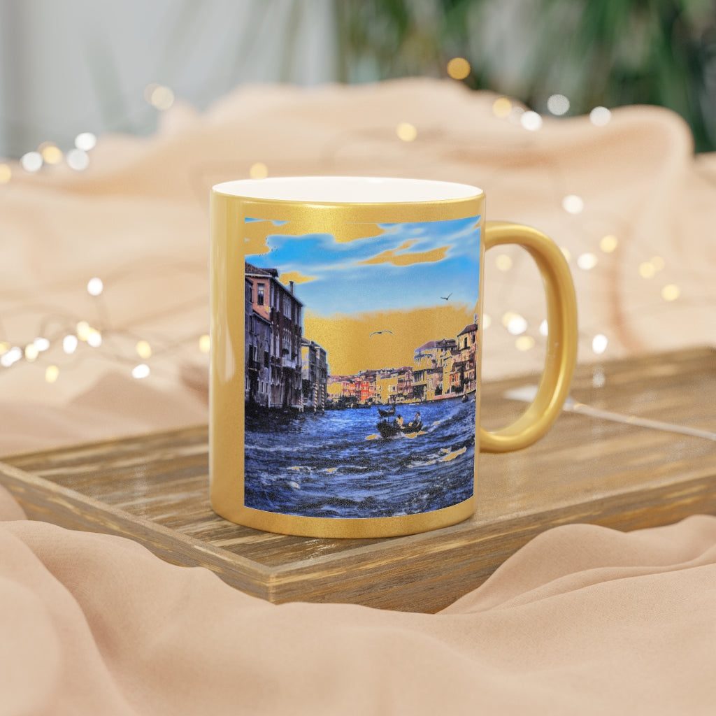 Venice Canal Metallic Mug (Silver\Gold)