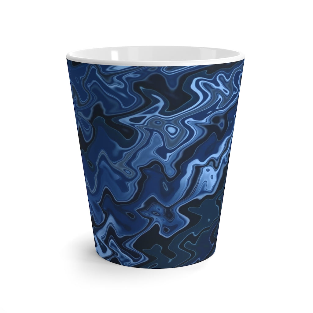 Melted Blue Chrome Latte mug