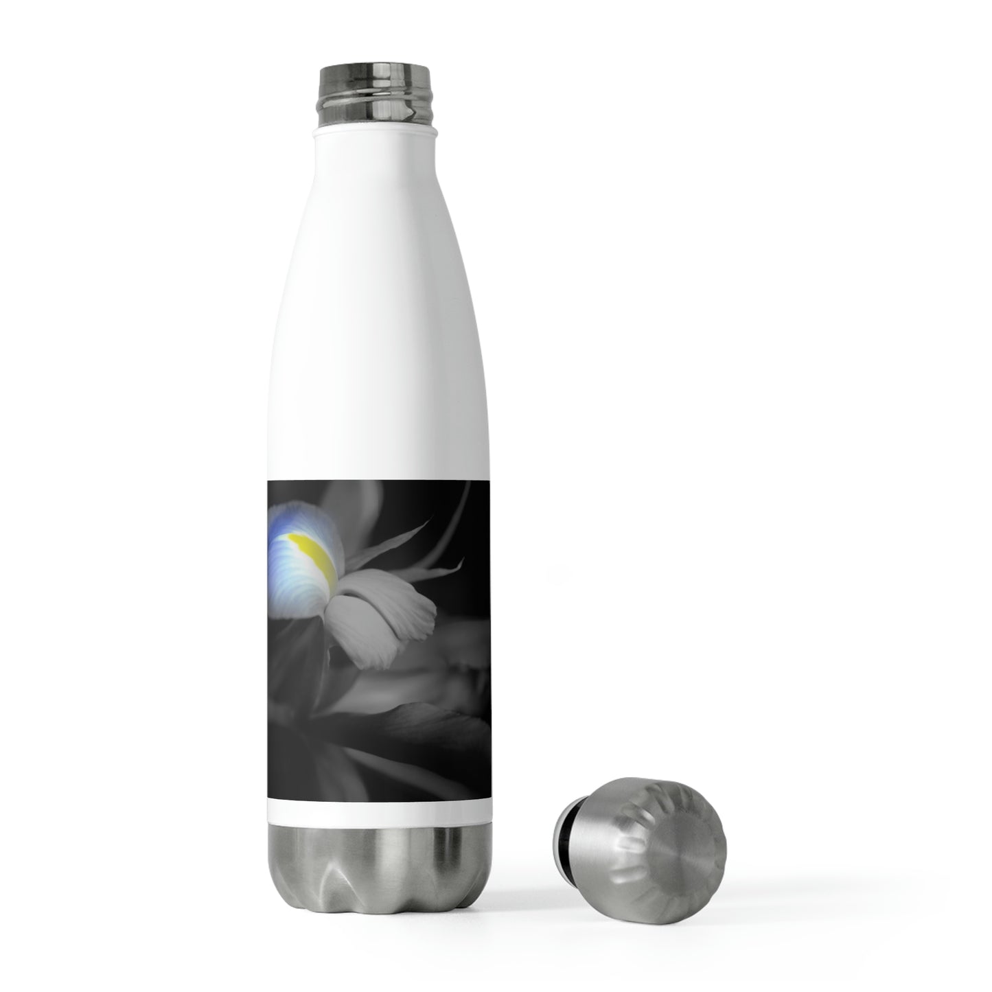 Black and White Iris 20oz Insulated Bottle