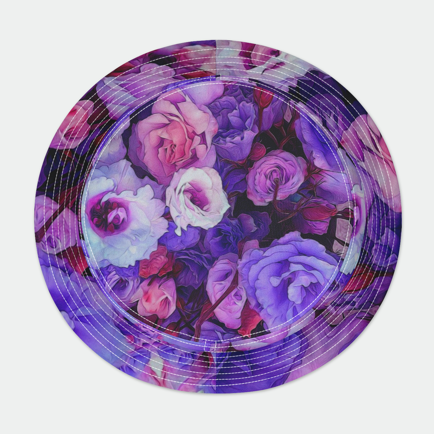 Purple Flower Kaleidoscope Bucket Hat