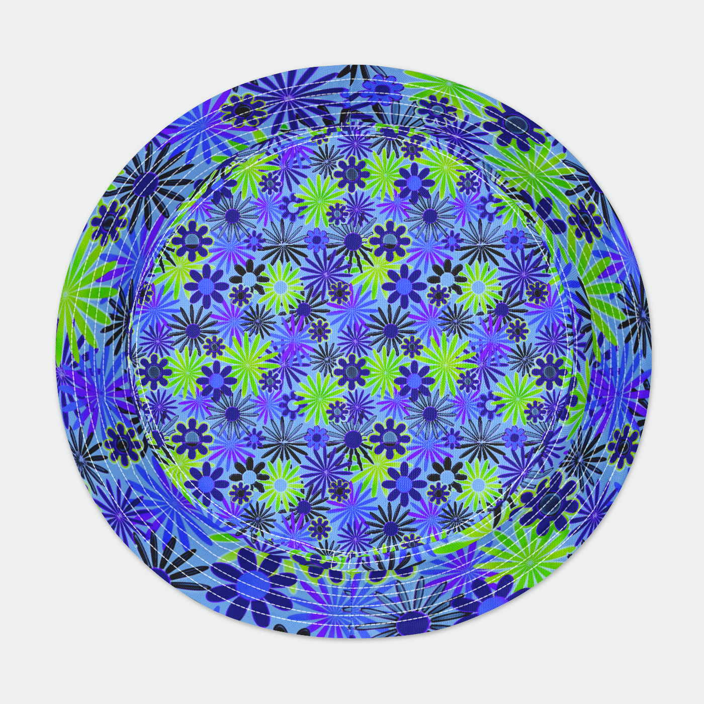 Blue and Green Daisies Bucket Hat