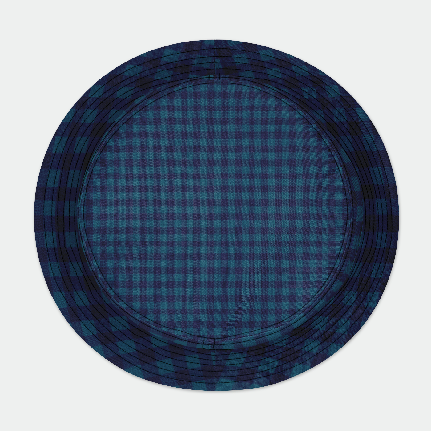 Blue Gingham Bucket Hat